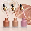 OEM High Gloss Liquid Face Eyes Lips Foundation Brightener Highlighter Liquid Professional Shimmer Highlighter