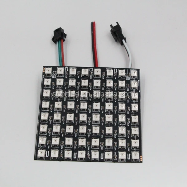 DC5V SK6812 SMD5050 80*80mm Full Color Addressable LED Matrix