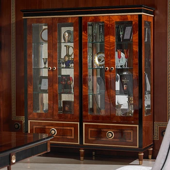 Yb68 Antique Wine Cabinet Display Cabinets Luxury Living Room 4