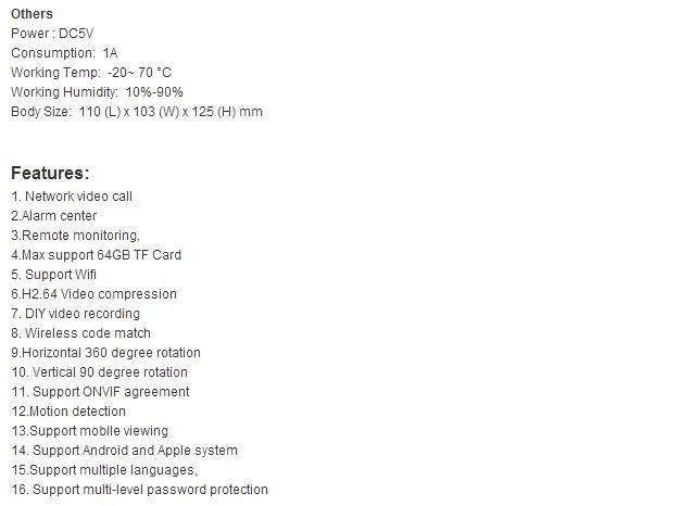 720P Wireless Network Camera