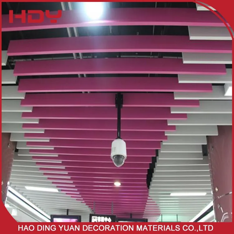 Colourful Aluminum Building Material Suspended Baffle Ceiling Fire