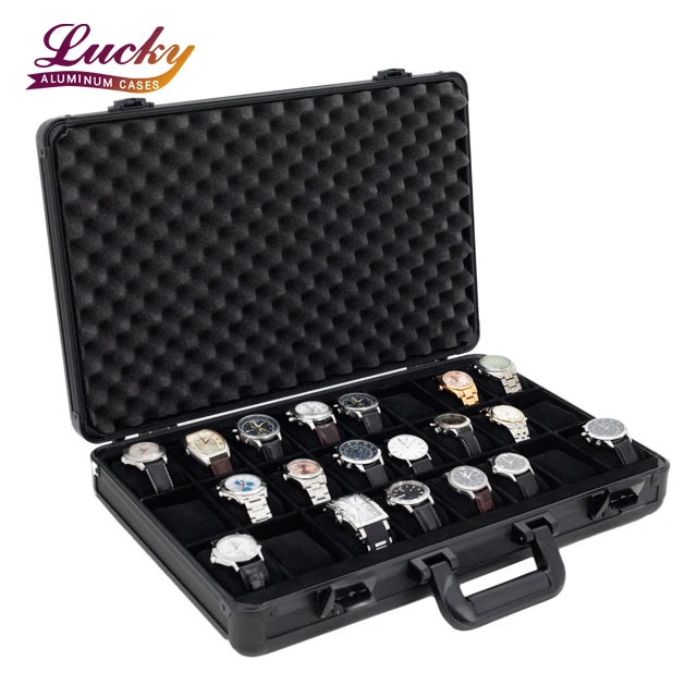 New Aluminum 24 Watch Case Wristwatch Display Storage Case Box Buy 24