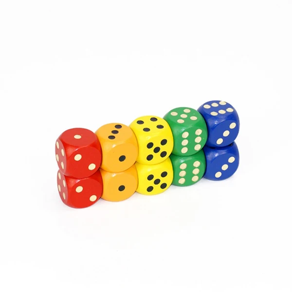 30mm colored wooden dice custom number cube dice buy