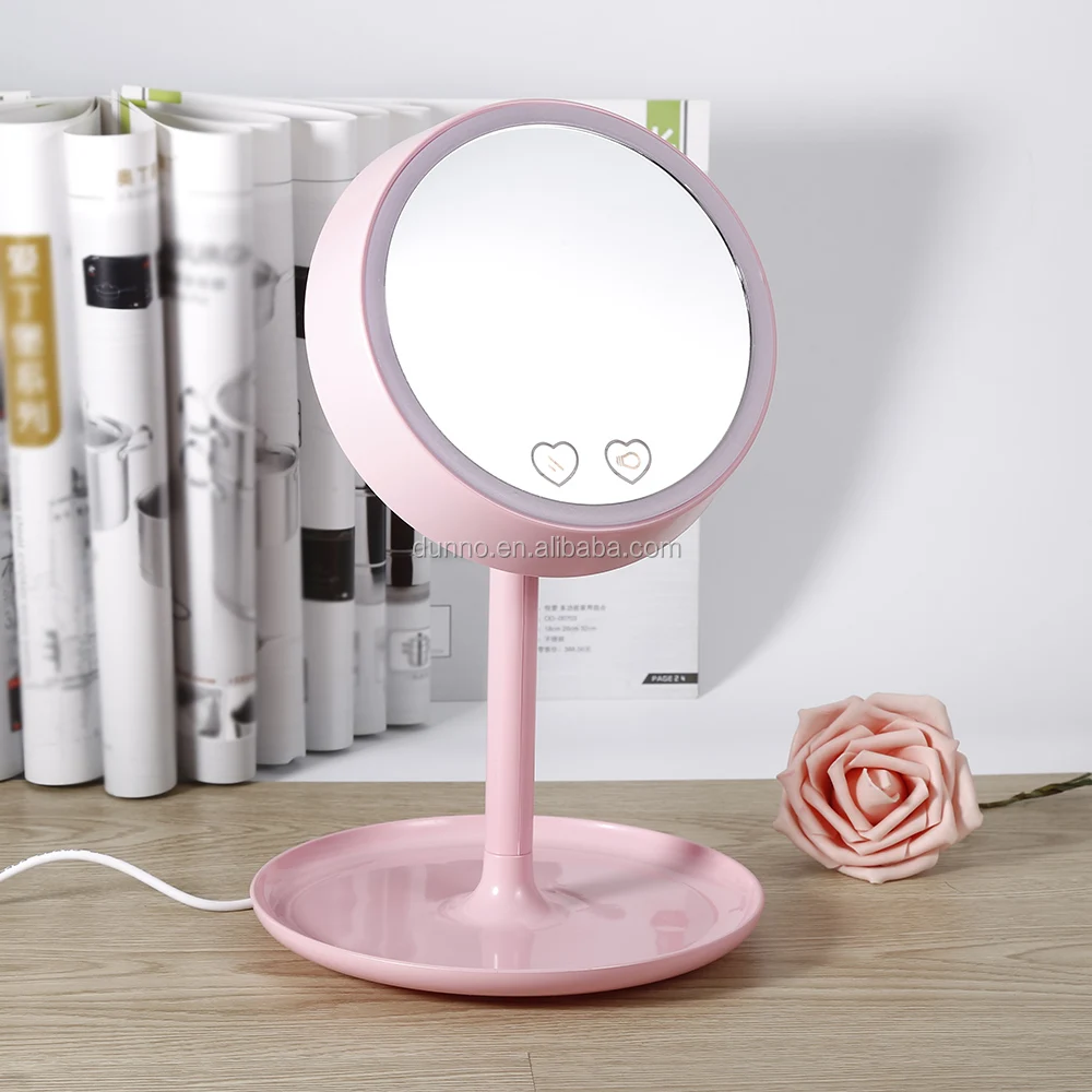 High Quality Usb Charged 2 In 1 Led Light Makeup Mirror Table Lamp