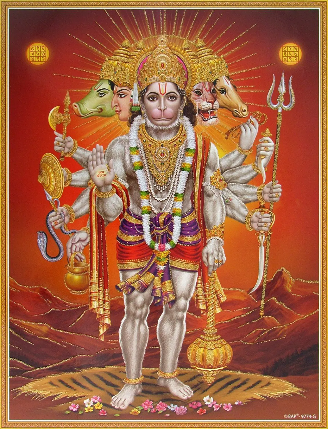 Download Buy Avercart Lord Hanuman Shree Hanumanji Panchmukhi Wallpaper HD....