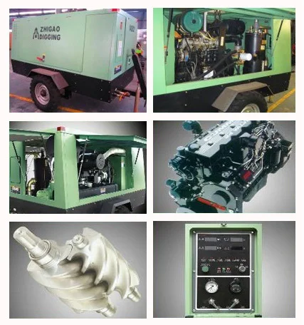 Higa Quality New Type Silent Four Wheel Screw Air Compressor Price