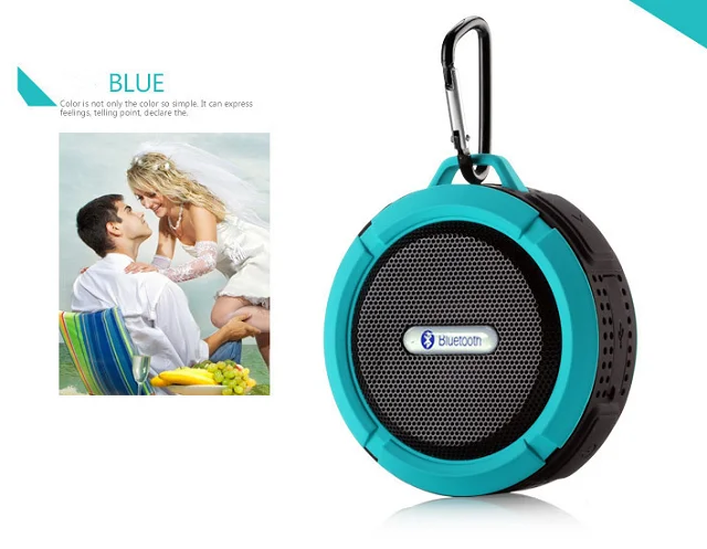 Explosions subwoofer waterproof dustproof, support TF climbing hook mini bluetooth speaker with suction cup - ANKUX.COM