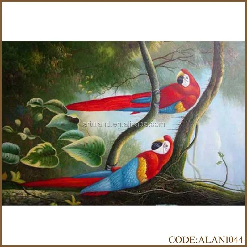 家の装飾のための愛の巣を構築するキャンバスの鳥に手作りのホット 