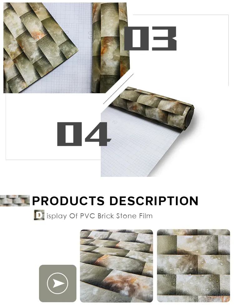 Strong glue wallpaper home decoration 3d brick stone style wall sticker