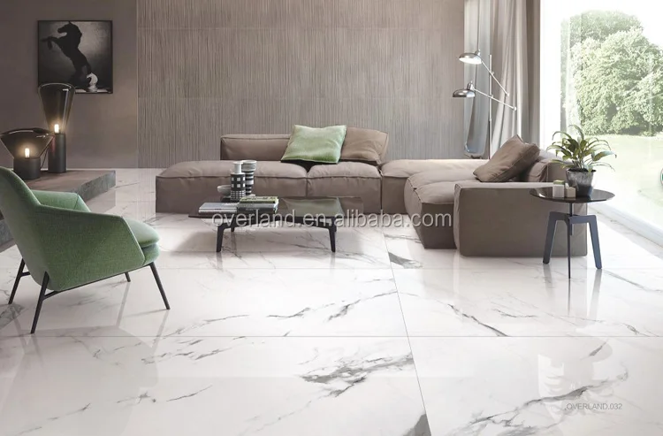 inkjet polished glazed white marble tile floor ceramic tiles