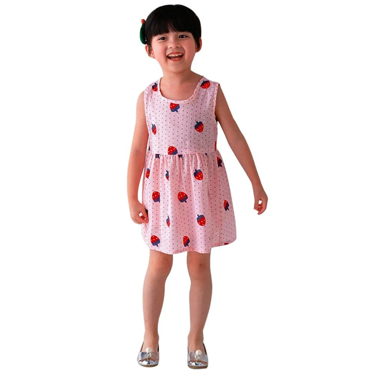 Celendi Toddler Girl Dress Sleeveless Dress Pattern Princess Party Baby Clothes