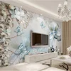 3D Mediterranean Small Flower Butterfly Jewelry Bedroom Closeout Wallpaper