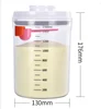 Factory Supply 1400ml Baby Use Food Grade BPA Free Round Glass Container / Stack Feeding Milk Powder Container
