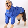 Dog clothes big dog waterproof raincoat pet waterproof reflective raincoat