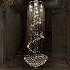 Hanging Crystal Light LED Chandelier Spiral K9 Crystal Lighting Lamp