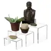 Hand-Made Clear Acrylic Frosted Narrow Three Step Riser Display Holder