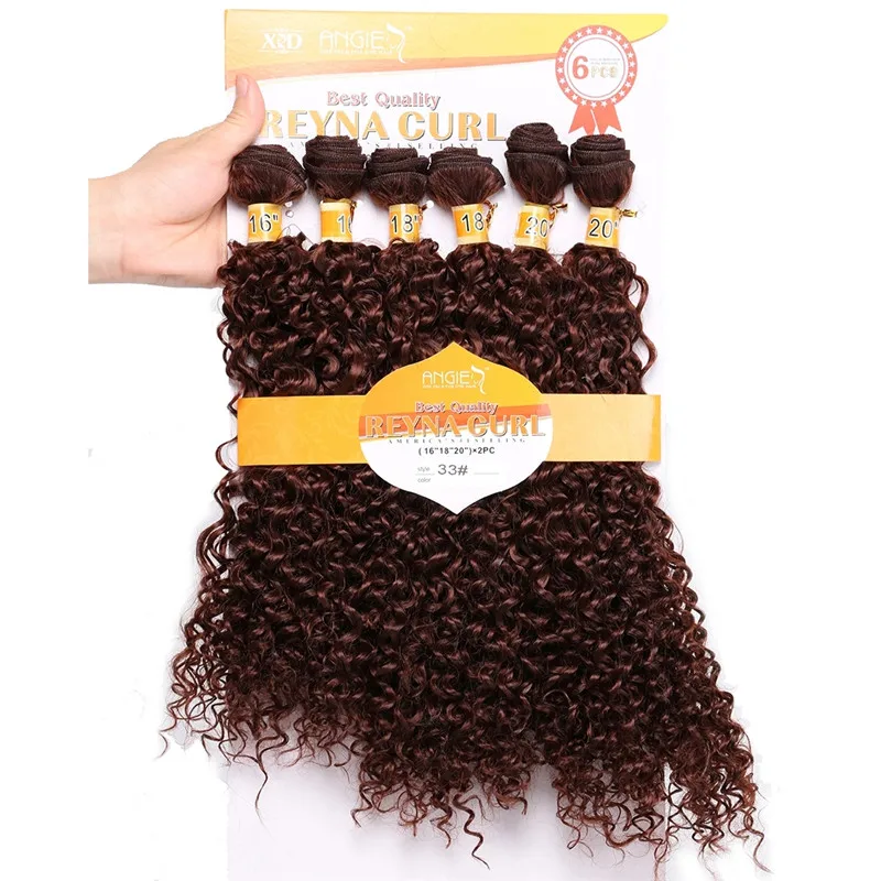Braiding Hair Pre Stretched 6pcs Synthetic Hair Weave Hair Extension