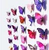 3D decoration wedding white butterfly Diy 3D Butterfly Wall Stickers fridge butterfly sticker
