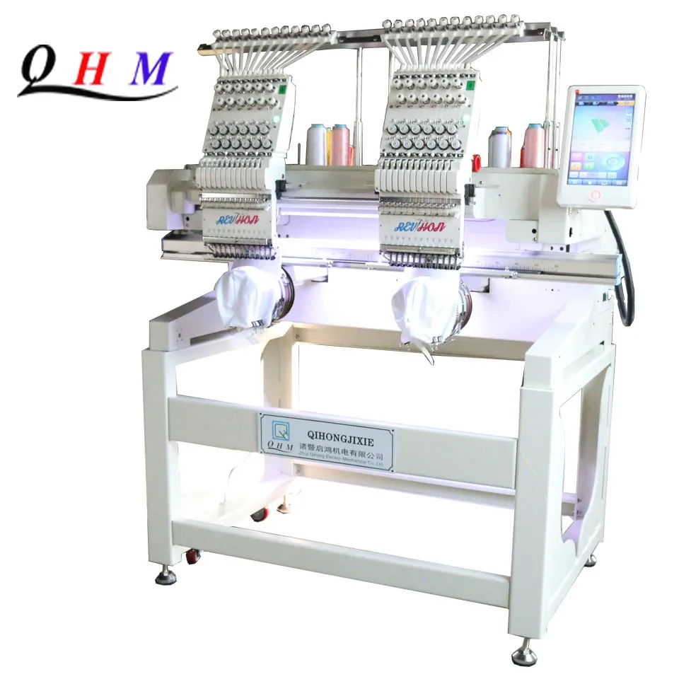 2020 Qhm 3d Two Head Sewing Machines Embroidery Machine Computerized ...