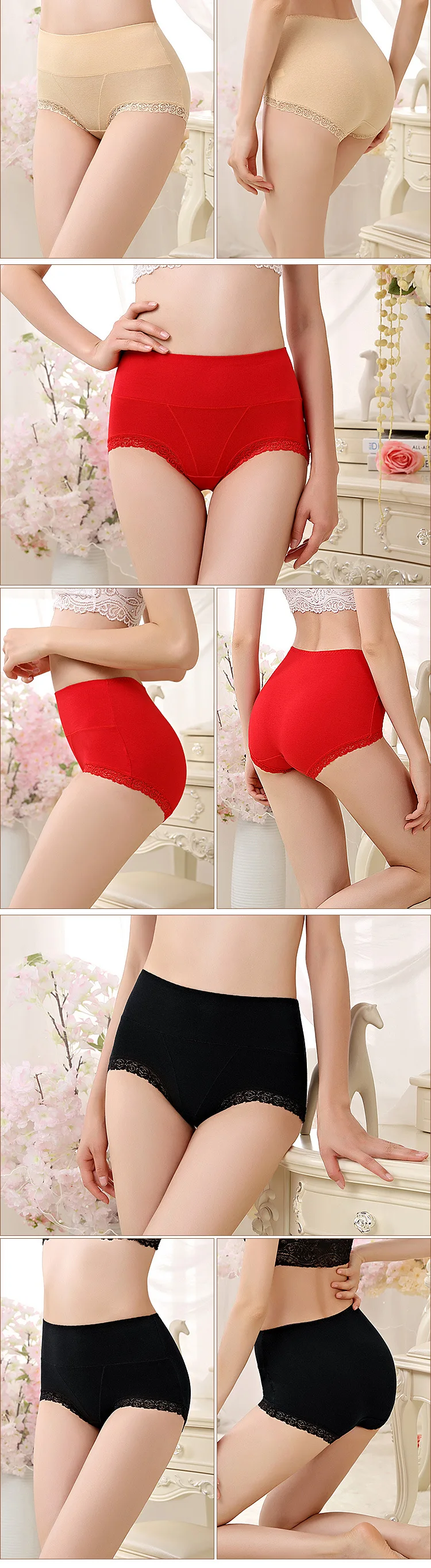 High Quality Cheap Women Pure Cotton Lace Underwear Sexy Panties For