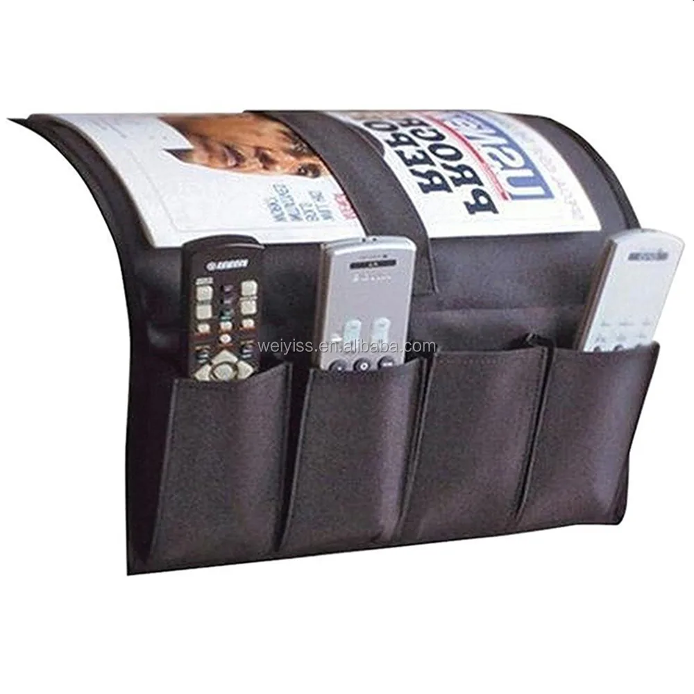 Tv Remote Control Organizer Holder Drapes Over Sofa 4 Pockets