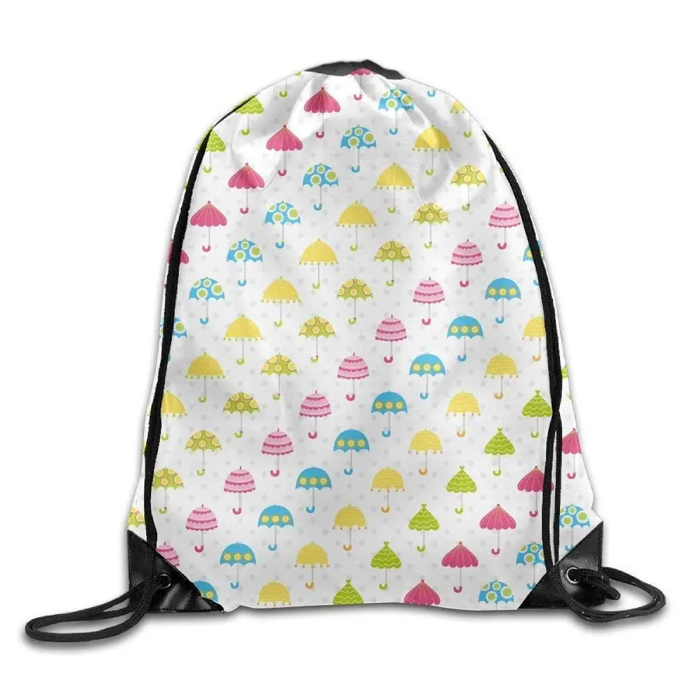 Gym Drawstring Bags Floral Pattern Seamless Draw Rope Shopping Travel Backpack Tote Student Camping