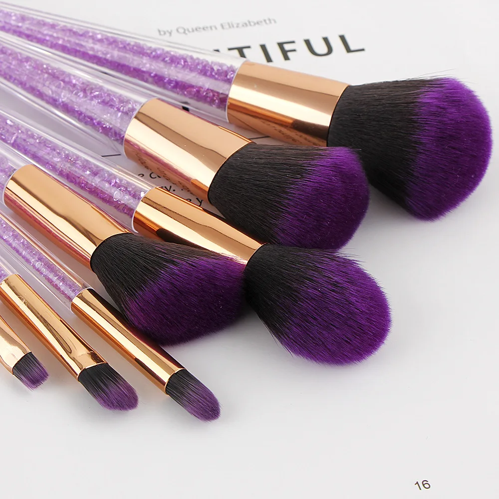 purple makeup brushes