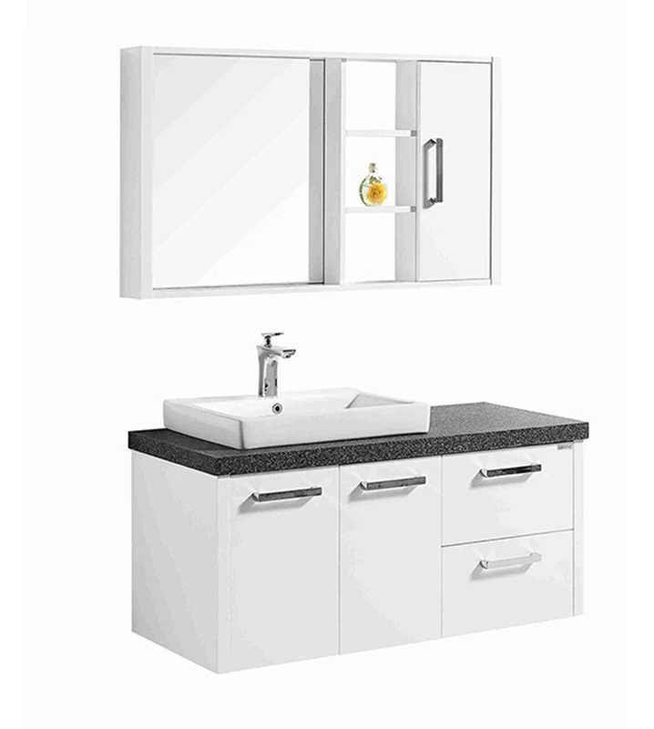 modern high gloss white lacquer bathroom furniture cabinet