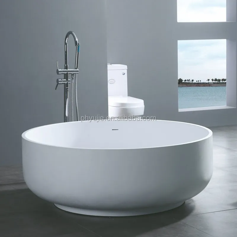 High quality round artificial Stone Freestanding Bathtub ST-13 1500