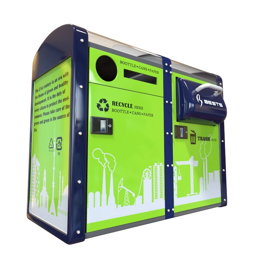 Solar Powered Intelligent Smart Trash Compactor Advertising Street