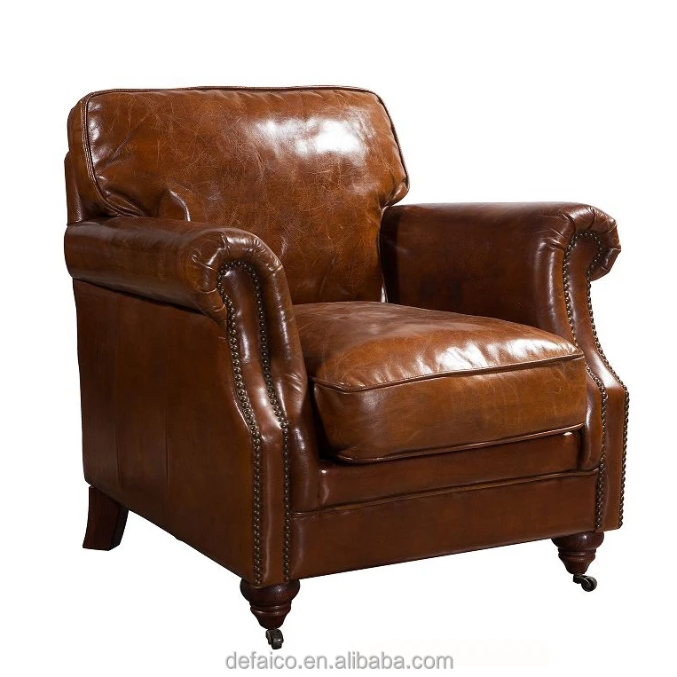 Vintage Style High Quality Antique Furniture Leather Sofa Set Designs