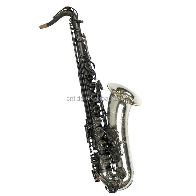 High Grade Matte Black Silver Bell Tenor Saxophone Buy Tenor Saxophone Tone Bb Hand Hammering