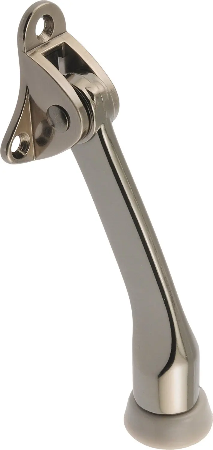 The Hillman Group 851332 4-Inch Kickdown Door Stop Brass Finish