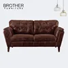 Wholesale European style old fashion leather upholstery sofa for lounge