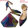 Fashional genuine leather italian shoes and bag sets/elegant green african shoes and matching clutch bag set