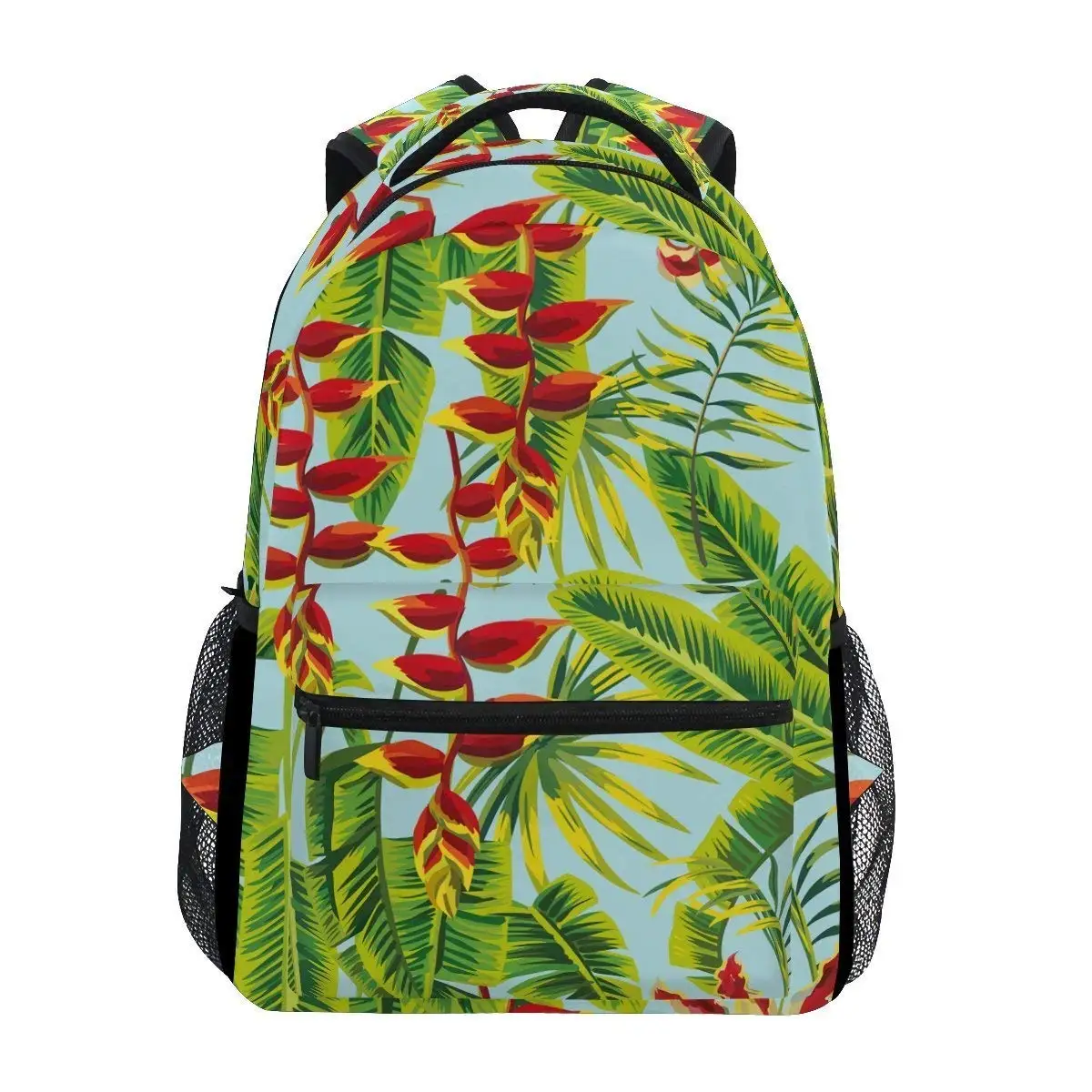 HEYFAIR Womens Floral Genuine Leather Backpack Daypack Shoulder Bag