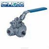 2057N Type DN100 (4") CF8M Material Threaded 1000WOG 3 Way Ball Valve In Ball Valves