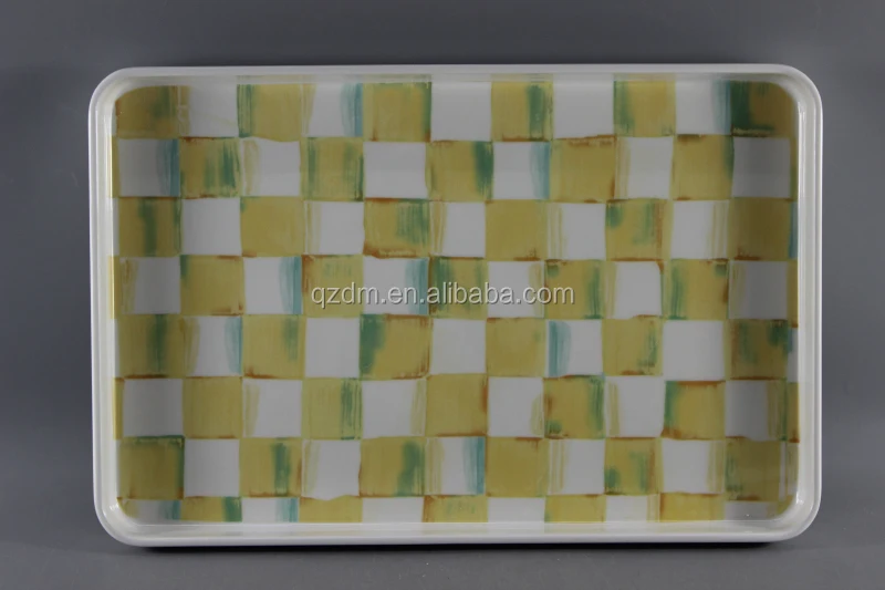 Tartan design 15.5" Melamine Serving tary ,Tea tray