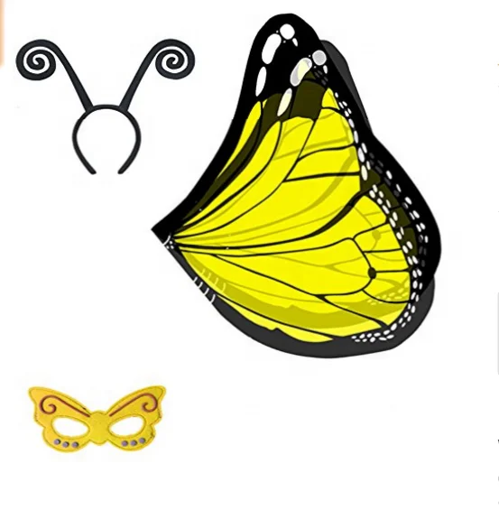 Костюм с крыльями бабочки с мысом оголовье маска для детей