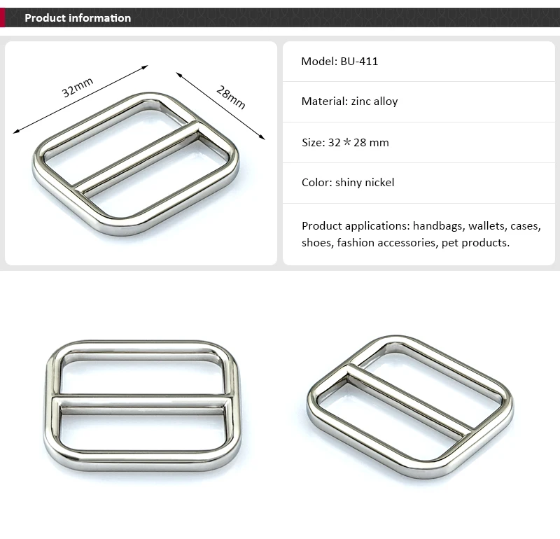 Metal Tri-Glide Buckle