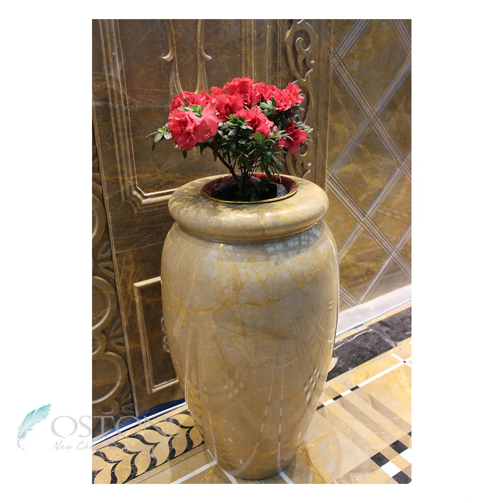 Inexpensive Golden Spider Floor Flowerpot Large Marble Vases For