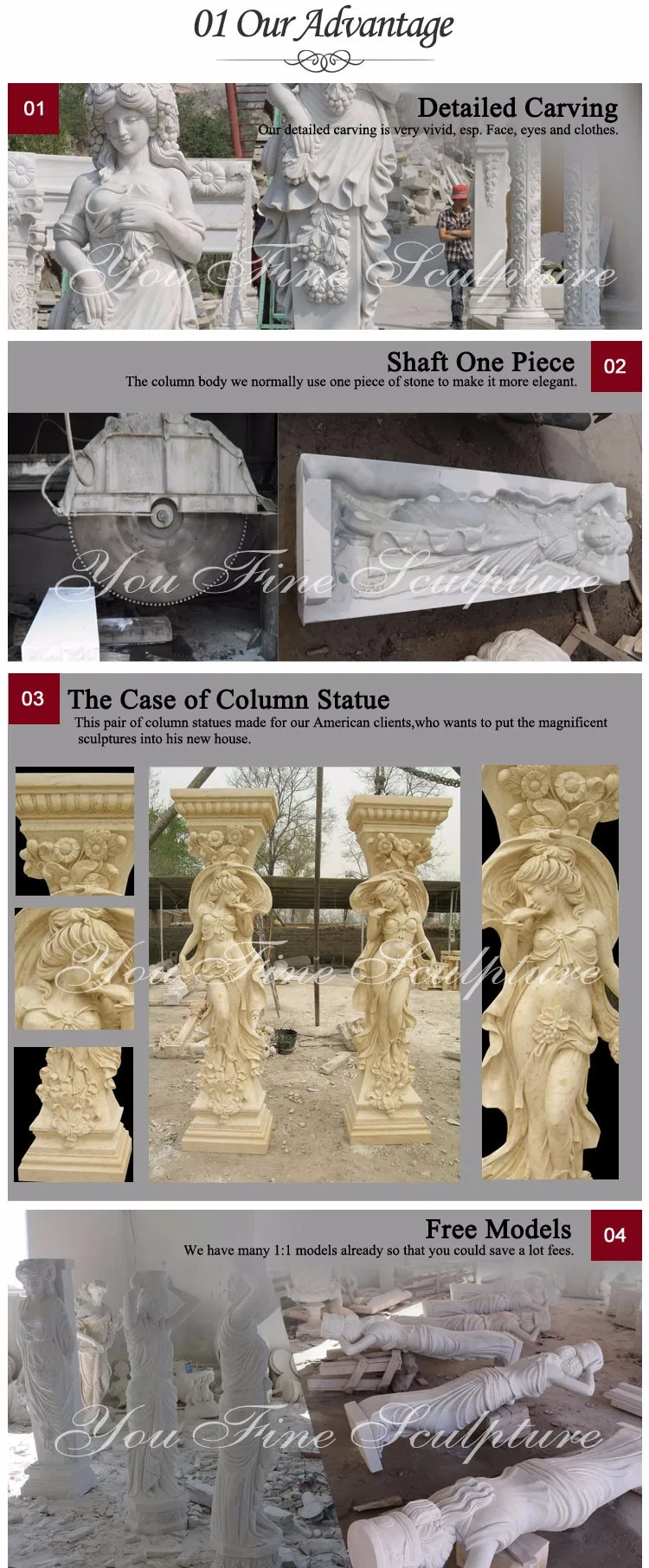 Square pillar design