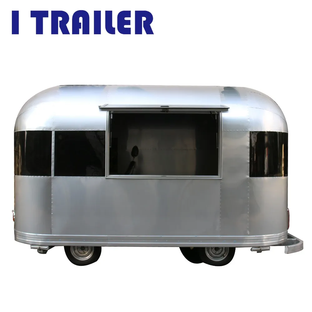 High Standard Catering Stainless Steel Food Truck For Vending Snacks