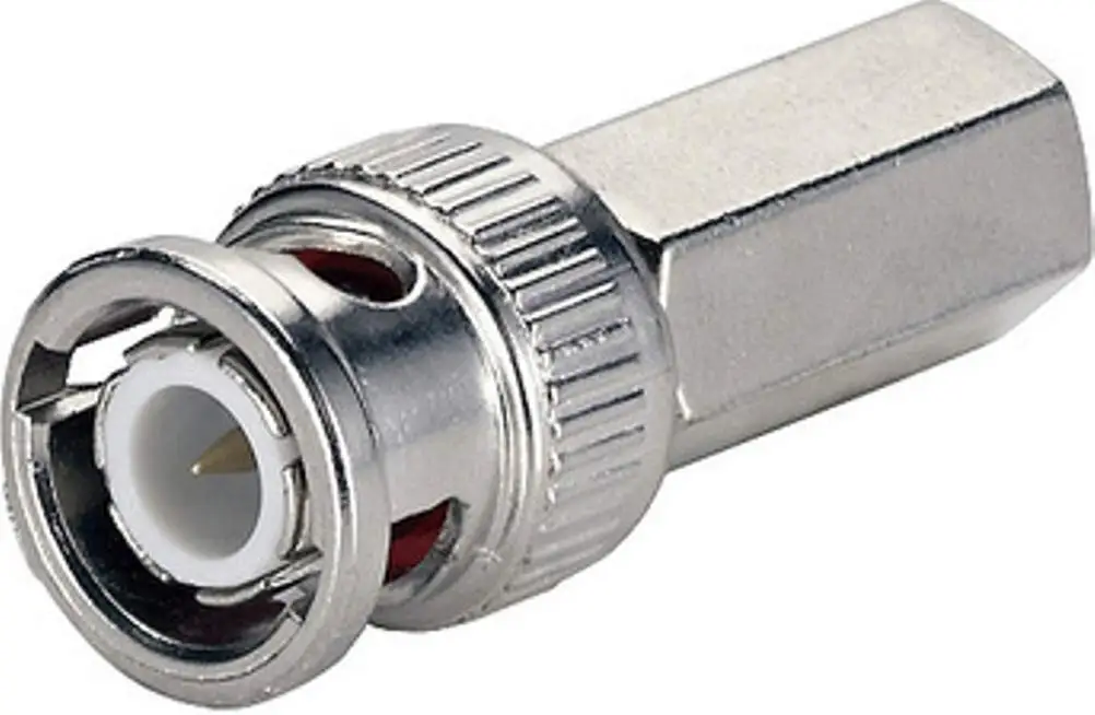 Conwork BNC Male Compression Coax Connectors RG6 RG60 Twist-On Solderless Adapters 20-Pack
