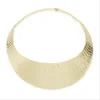 Yiwu Aceon Stainless Steel 18k gold plated statement style hammered fashion Africa Necklace