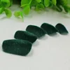 24PCS/Box Pre-Designed Finger Tips Square Matte Black Warm Velvet False Nails Tips