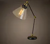 Glass Lampshade Desk Table Lamp Swing Arm Adjustable For Sale