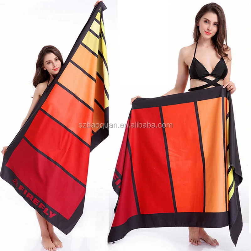 Heat Transfer Printed Suede Microfiber Beach Towel - Buy Suede Beach
