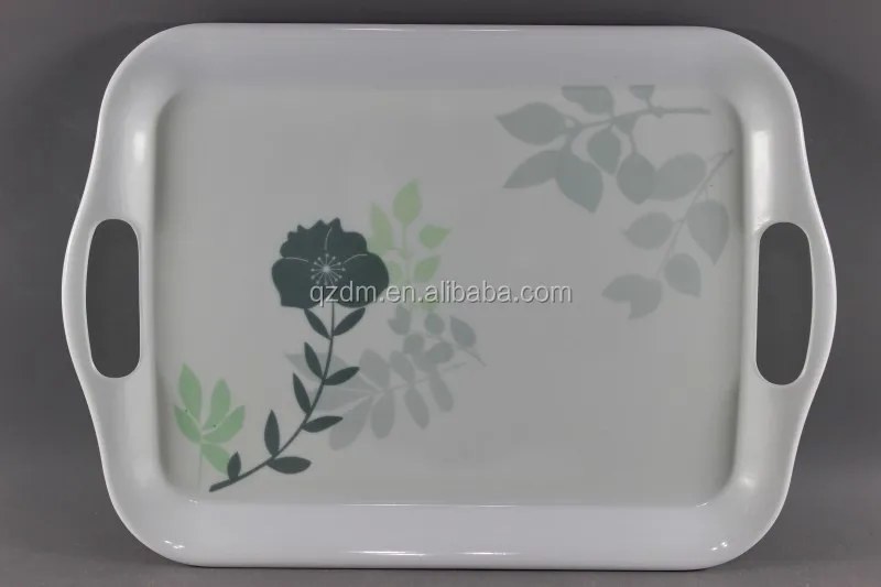 14 inch melamine tray with handle Melamine serving tray
