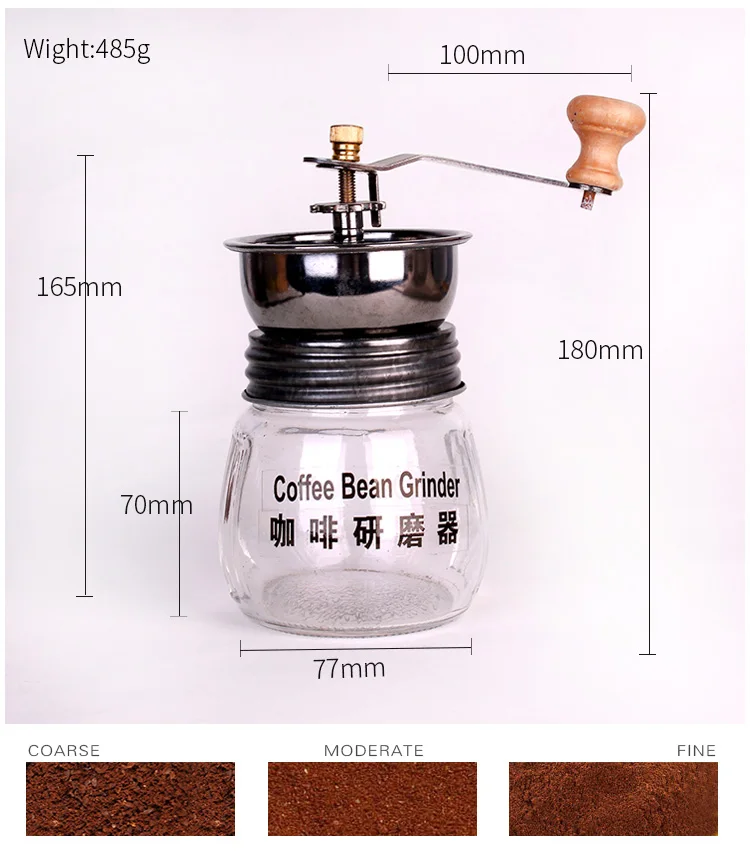 Glass Coffee Grinder Manual Coffee Bean Mills